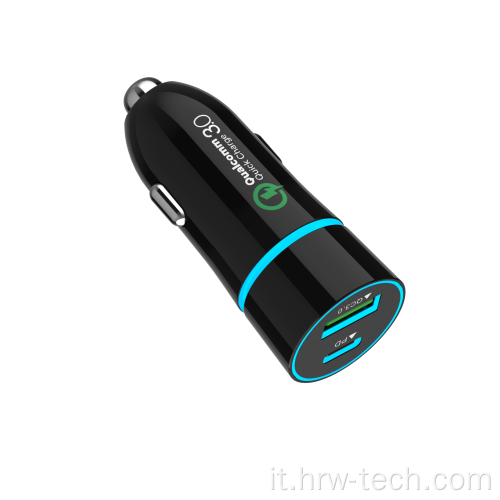 Porta USB A/C per mini caricabatteria da auto veloce